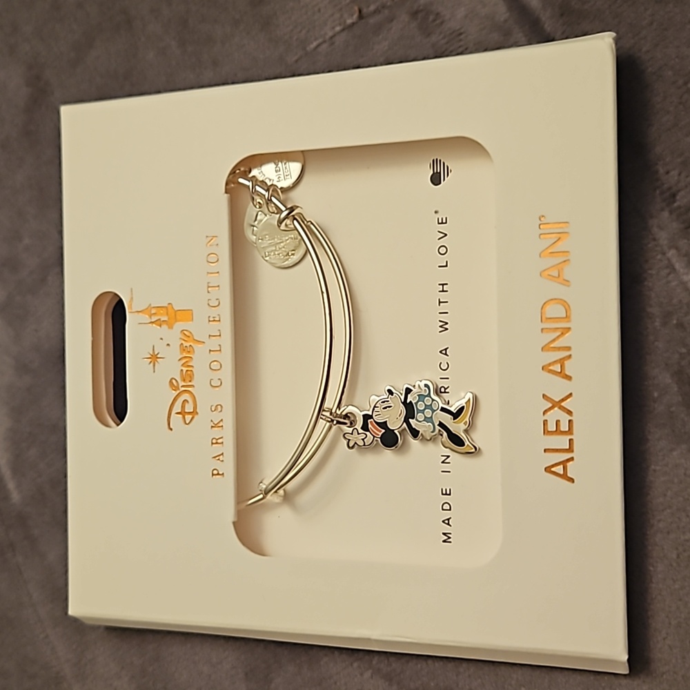 Alex and Ani Brand New Unused Minnie Mouse Disney Parks Collection Bracelet